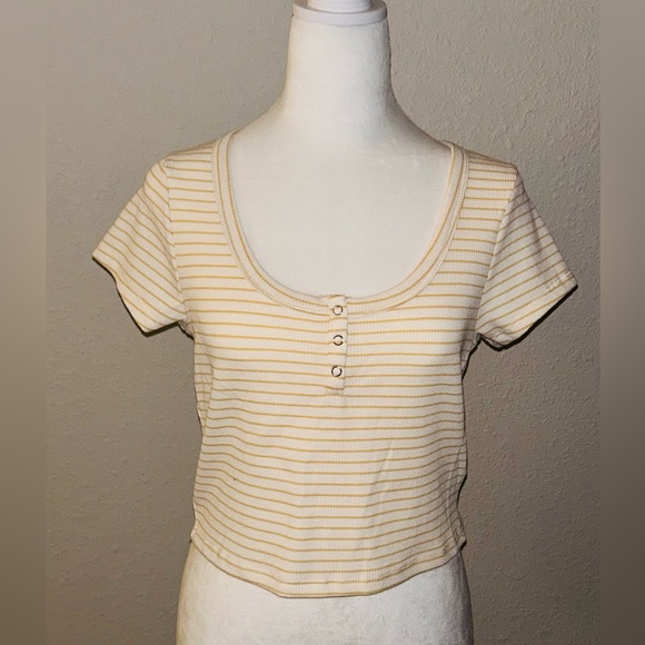 NEW Cotton On Willa Waffle Shirt Sleeve Henley Women’s size Large NWT - Picture 7 of 15